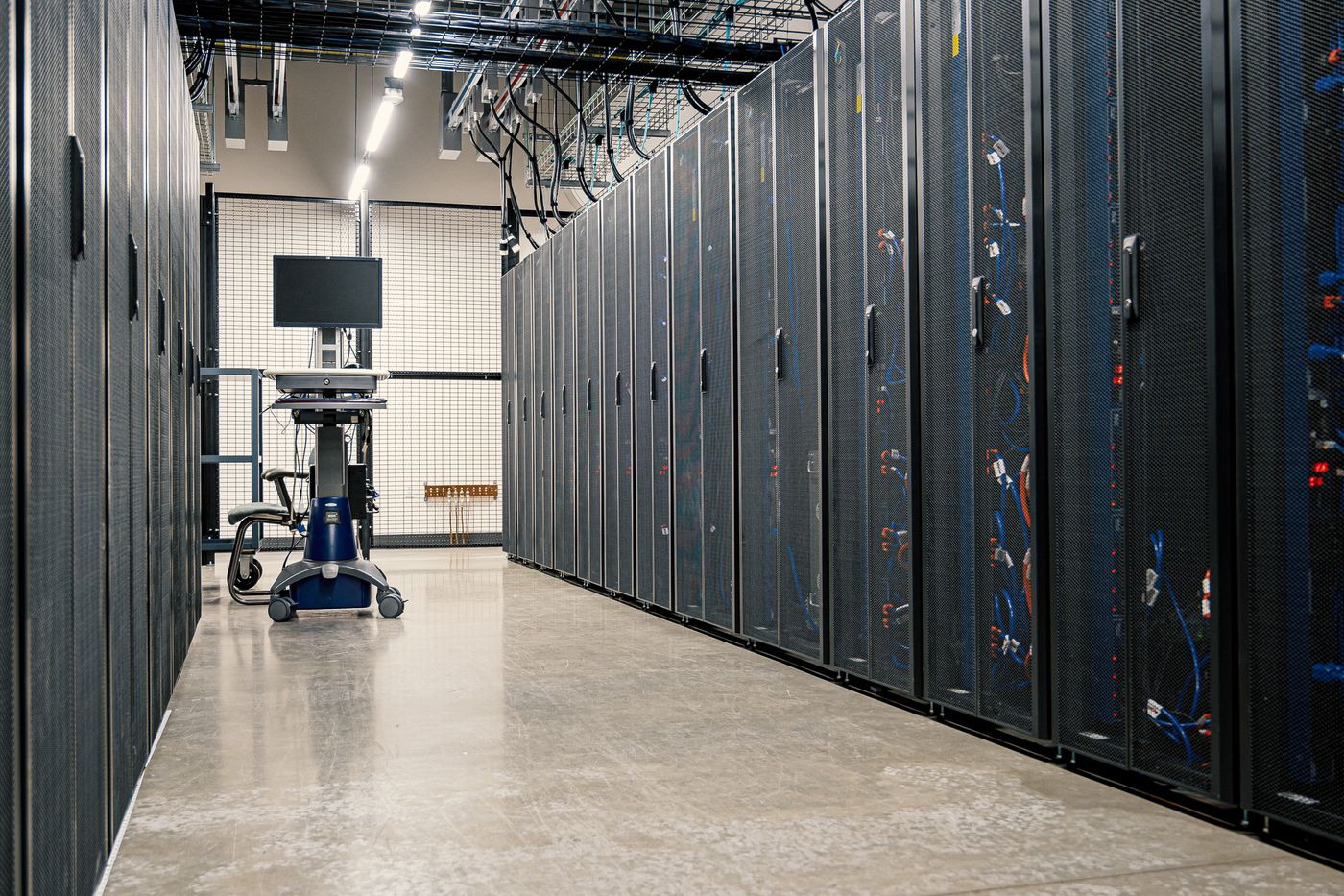 Data-center server racks being decommissioned and dispositioned by Fusion Electric across Central Texas